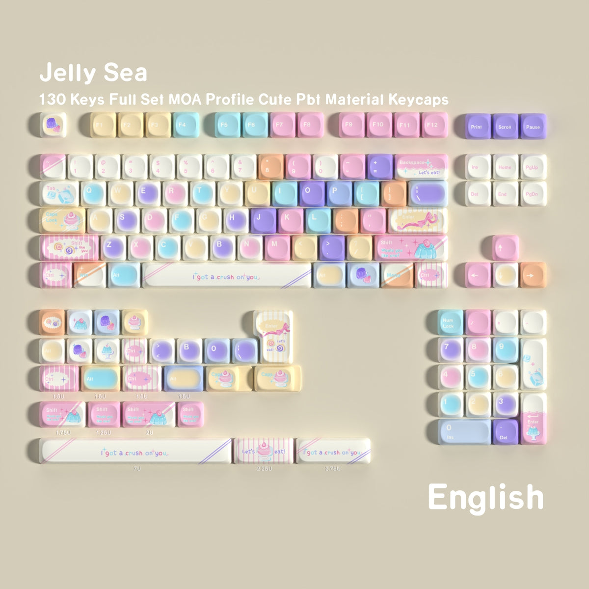 Jelly Sea MOA PBT Keycaps