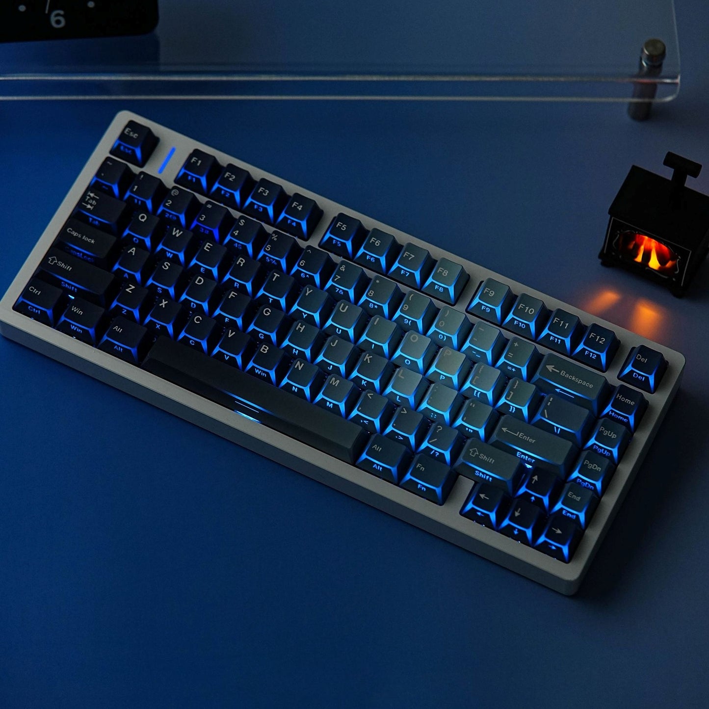 Ocean Heart Prism Relfection Dual Legends Shinethrough Keycaps