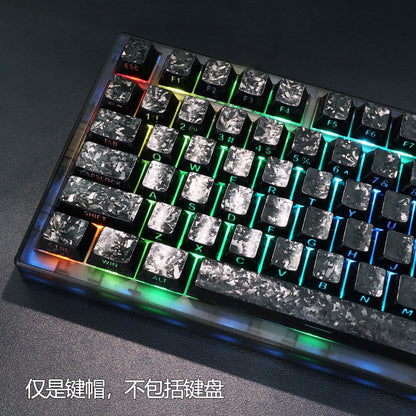 Forged Carbon Side Backlit Cherry Keycaps Smart Kit
