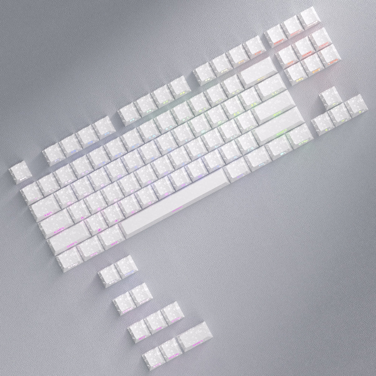 Forged White Carbon Side Backlit Cherry Keycaps Smart Kit