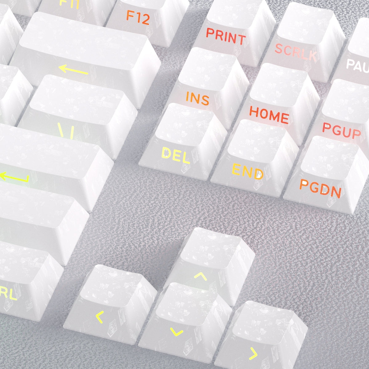 Forged White Carbon Side Backlit Cherry Keycaps Smart Kit