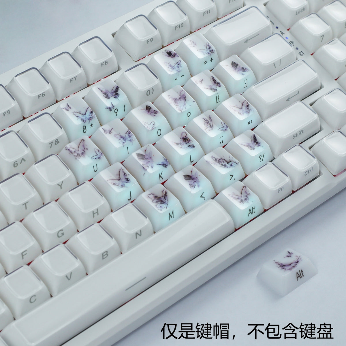 FlutterBloom Heart Layout 21-Key Artisan Keycap Set