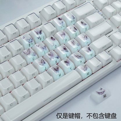 FlutterBloom Heart Layout 21-Key Artisan Keycap Set