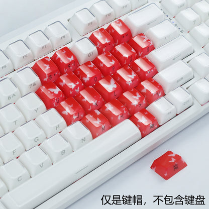 FlutterBloom Heart Layout 21-Key Artisan Keycap Set