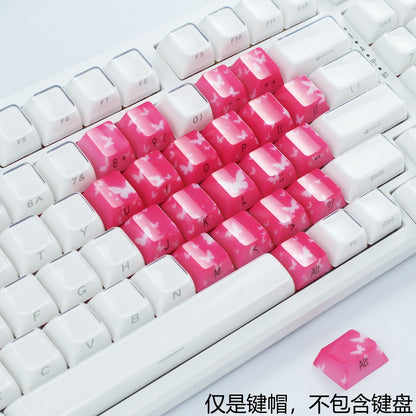 FlutterBloom Heart Layout 21-Key Artisan Keycap Set