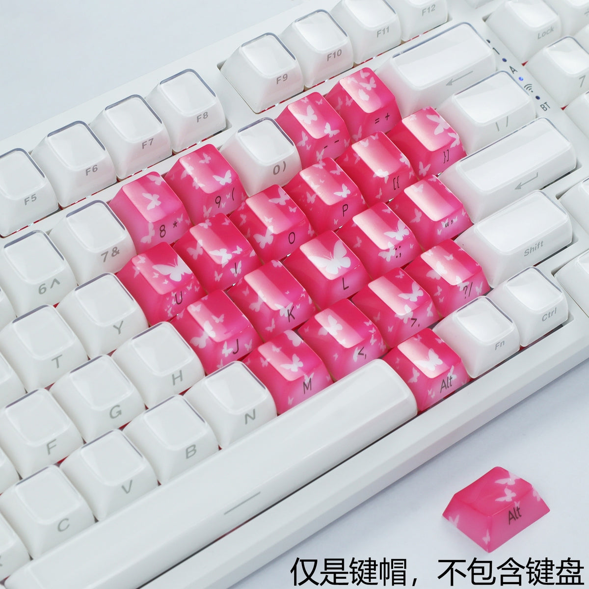 FlutterBloom Heart Layout 21-Key Artisan Keycap Set