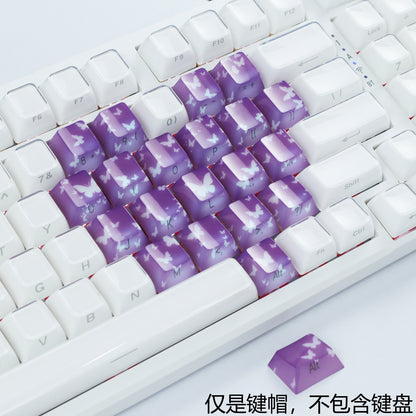FlutterBloom Heart Layout 21-Key Artisan Keycap Set