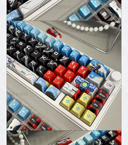 Wing Zero Gundam Quality Metallic Paint Cherry PBT Keycaps