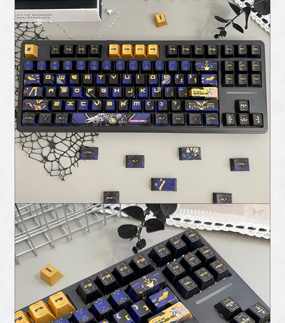 Banshee Project RX-O Gundam Quality Metallic Paint Cherry PBT Keycaps