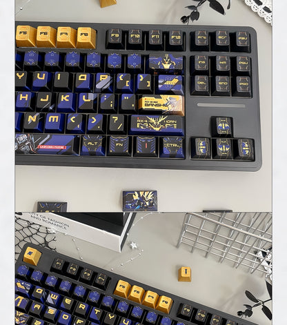 Banshee Project RX-O Gundam Quality Metallic Paint Cherry PBT Keycaps