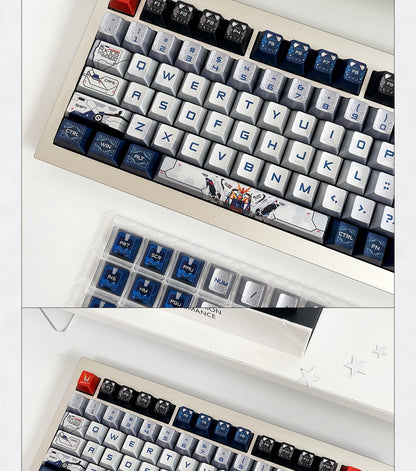 Kosei Gundam Quality Metallic Paint Cherry PBT Keycaps