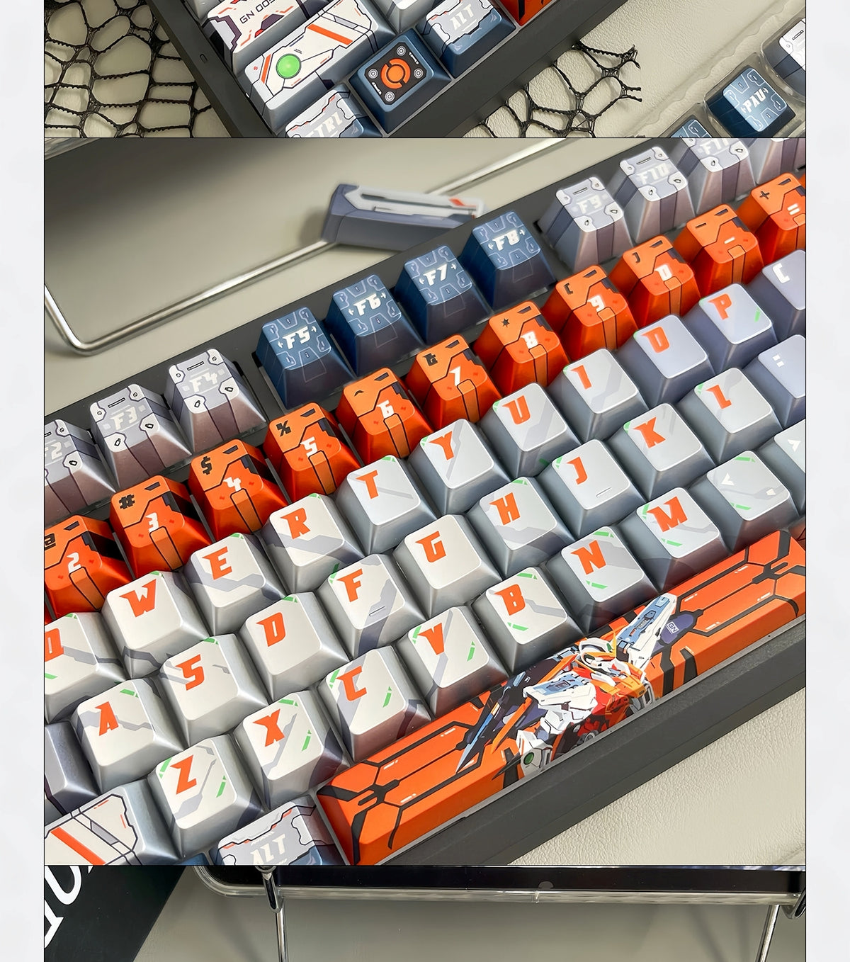 Archangel Gundam Quality Metallic Paint Cherry PBT Keycaps