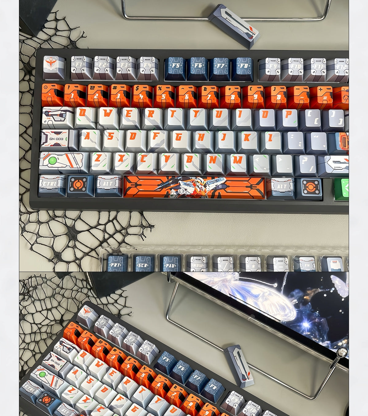 Archangel Gundam Quality Metallic Paint Cherry PBT Keycaps