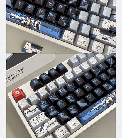 Freedom Gundam Quality Metallic Paint Cherry PBT Keycaps