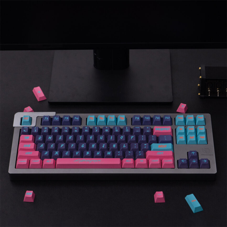 Cyberpunk Yellow/Pink Cherry PBT Keycaps