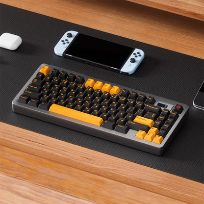 Black Yellow Japanese Cherry PBT Keycaps