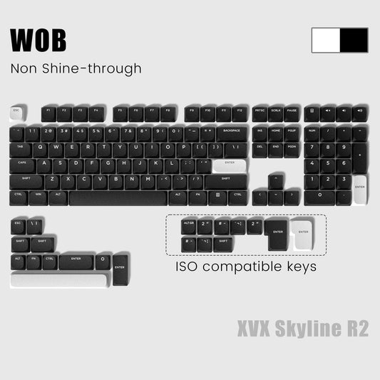 Lowprofile WOB Non Shinethrough Doubleshot PBT Keycaps