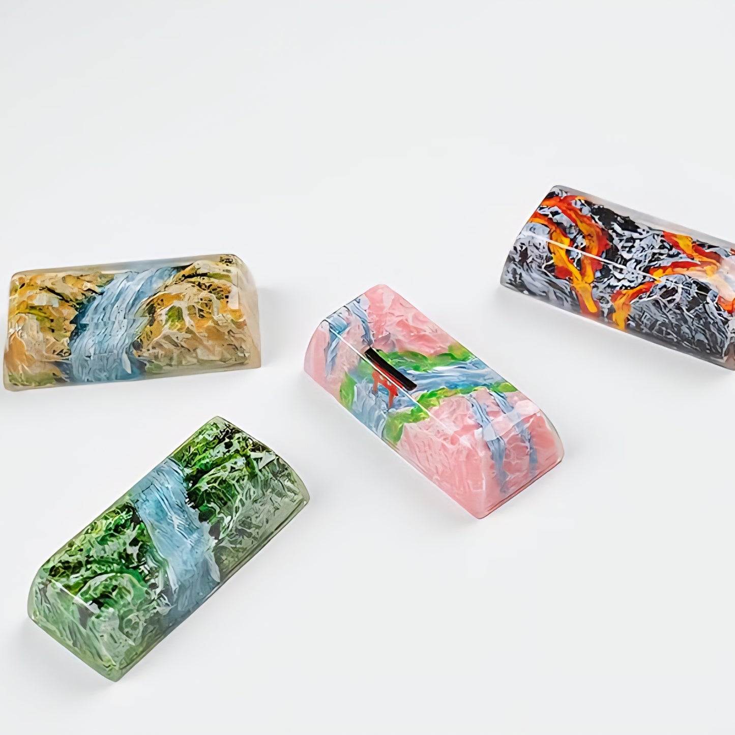 Spring Autumn Sakura Torii Volcano Premium Shinethrough 2.25u Resin Shift Enter Artisan