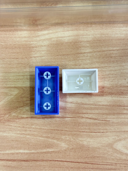 Backlit Grey Blue Thick Doubleshot OEM Keycaps 152 Keys