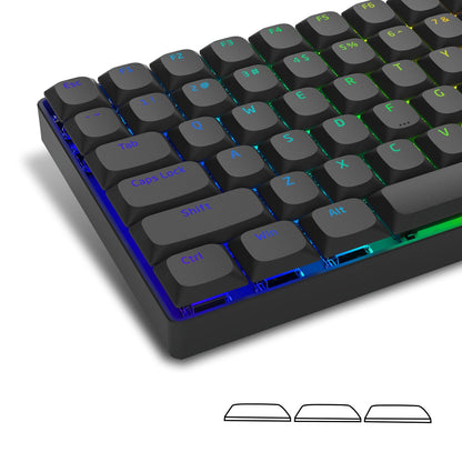 Black Horizon Low Profile Backlit Doubleshot PBT Keycaps