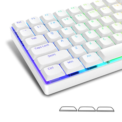 White Horizon Low Profile Backlit Doubleshot PBT Keycaps