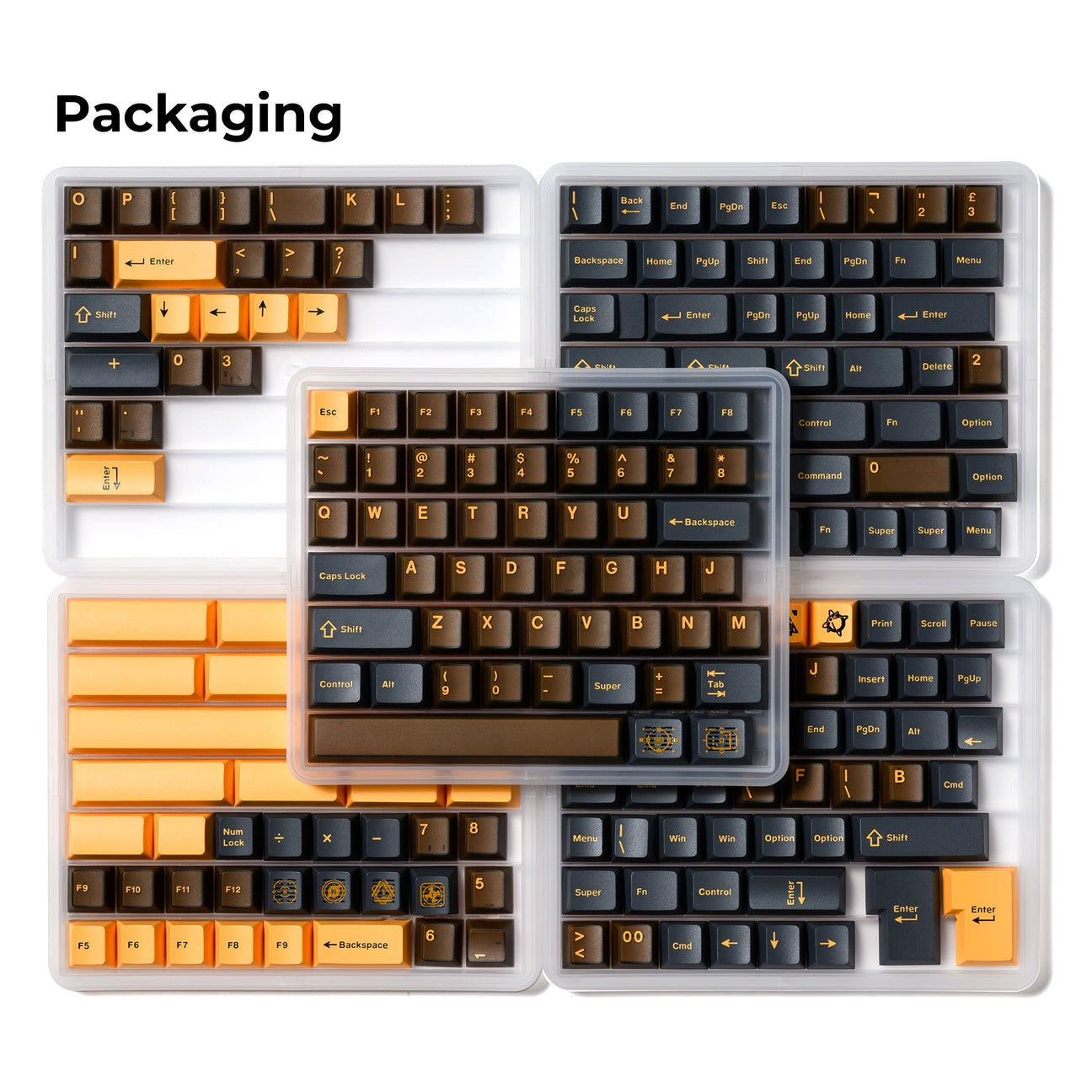Rustlight Retro Cherry Doubleshot 216 PBT Keycaps with Premium Storage Box
