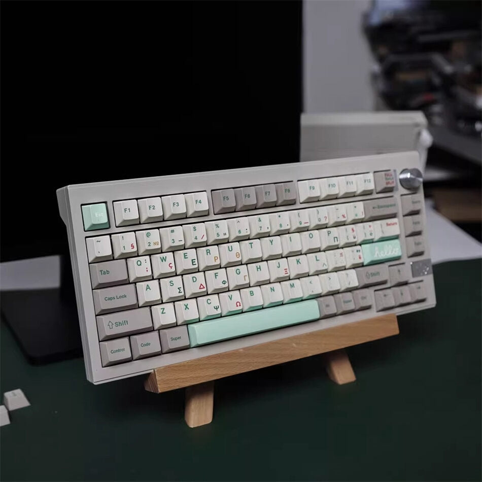 Retro Green Greek Cherry PBT Keycaps