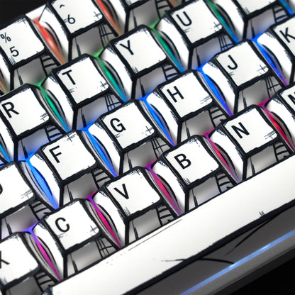 XVX Manga Theme Graffiti Cherry PBT Keycaps