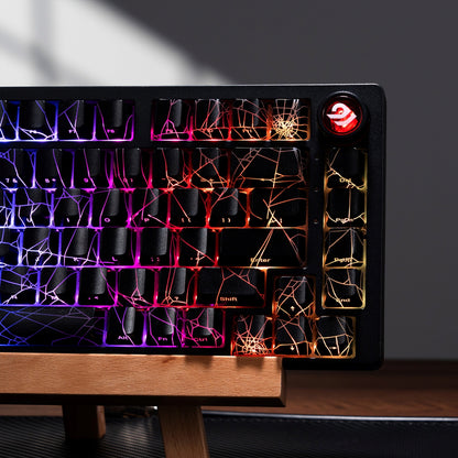 PREMIUM SPIDER WEB  Black Version Pattern OEM Profile IMD Tech Keycap Set