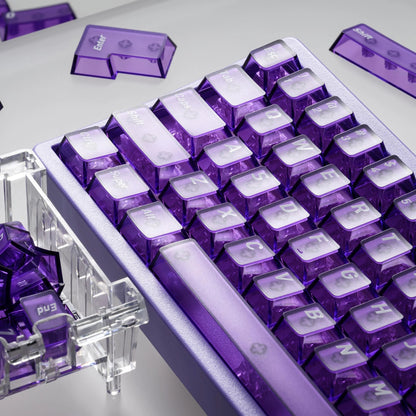 XVX Matte Clear Purple PC Transparent Cherry Profile 119-Key Keycap Set