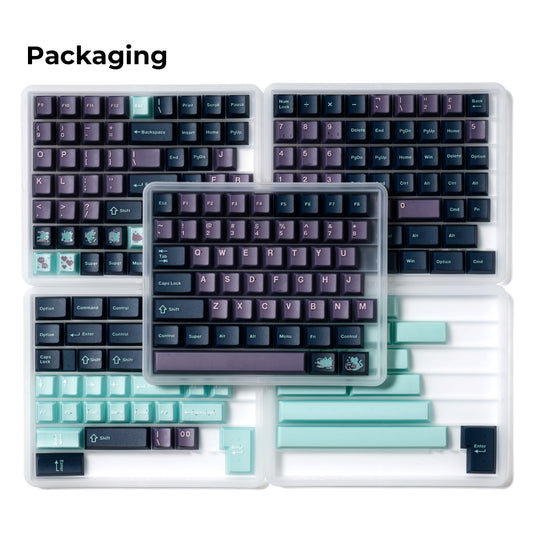 Abyss Mirage Cherry Doubleshot 216 PBT Keycaps with Premium Storage Box