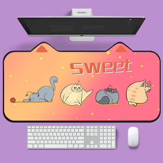 Cat Ear Shape Sweet Cat 800x400x4mm Deskmat