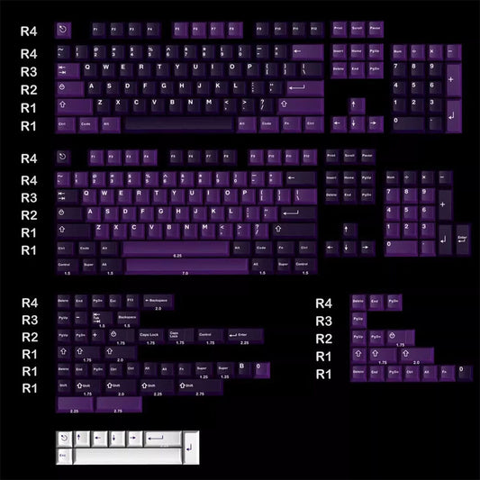 Amethyst New GMK Style 282 Keys Extended Cherry Keycaps