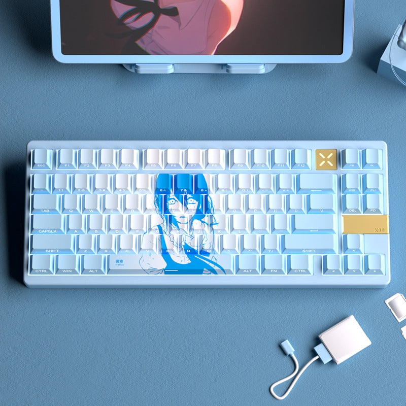 Eve Reese Blue Side Backlit Cherry Pbt Doubleshot Keycaps