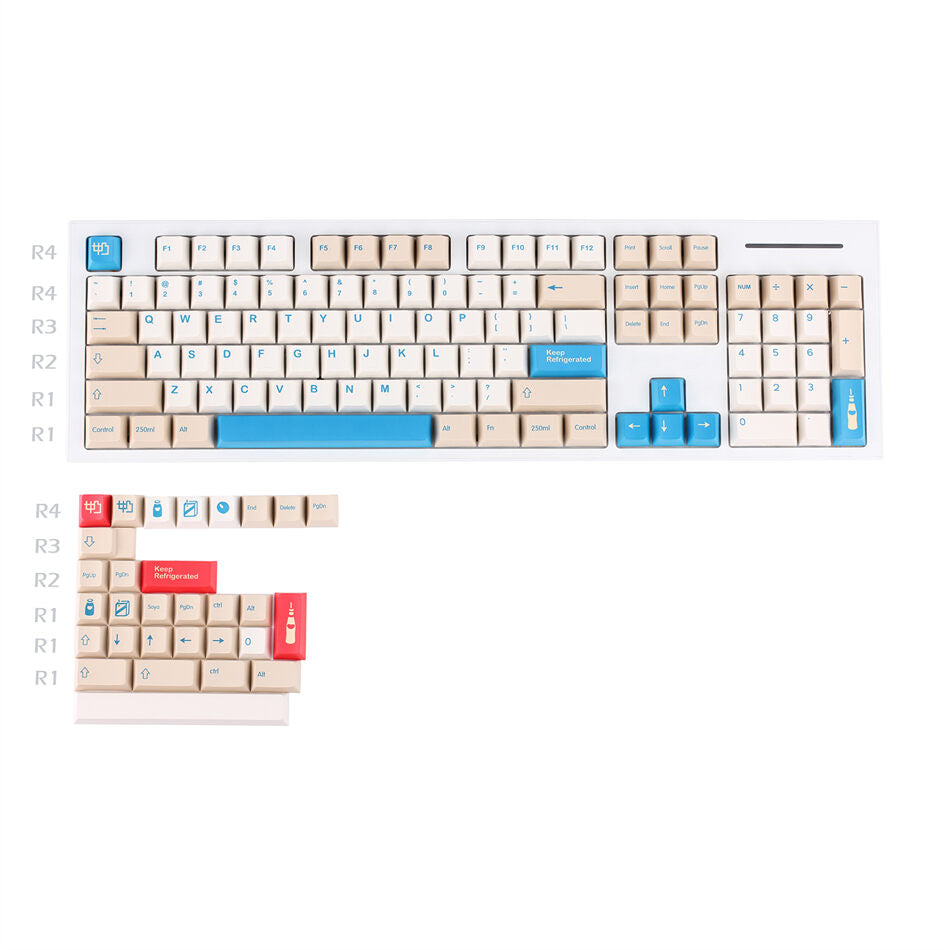 Soy Milk Cherry PBT Keycaps