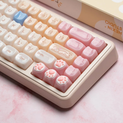 XVX House Pinky Ragdoll Cat Themed MAO Profile Keycaps