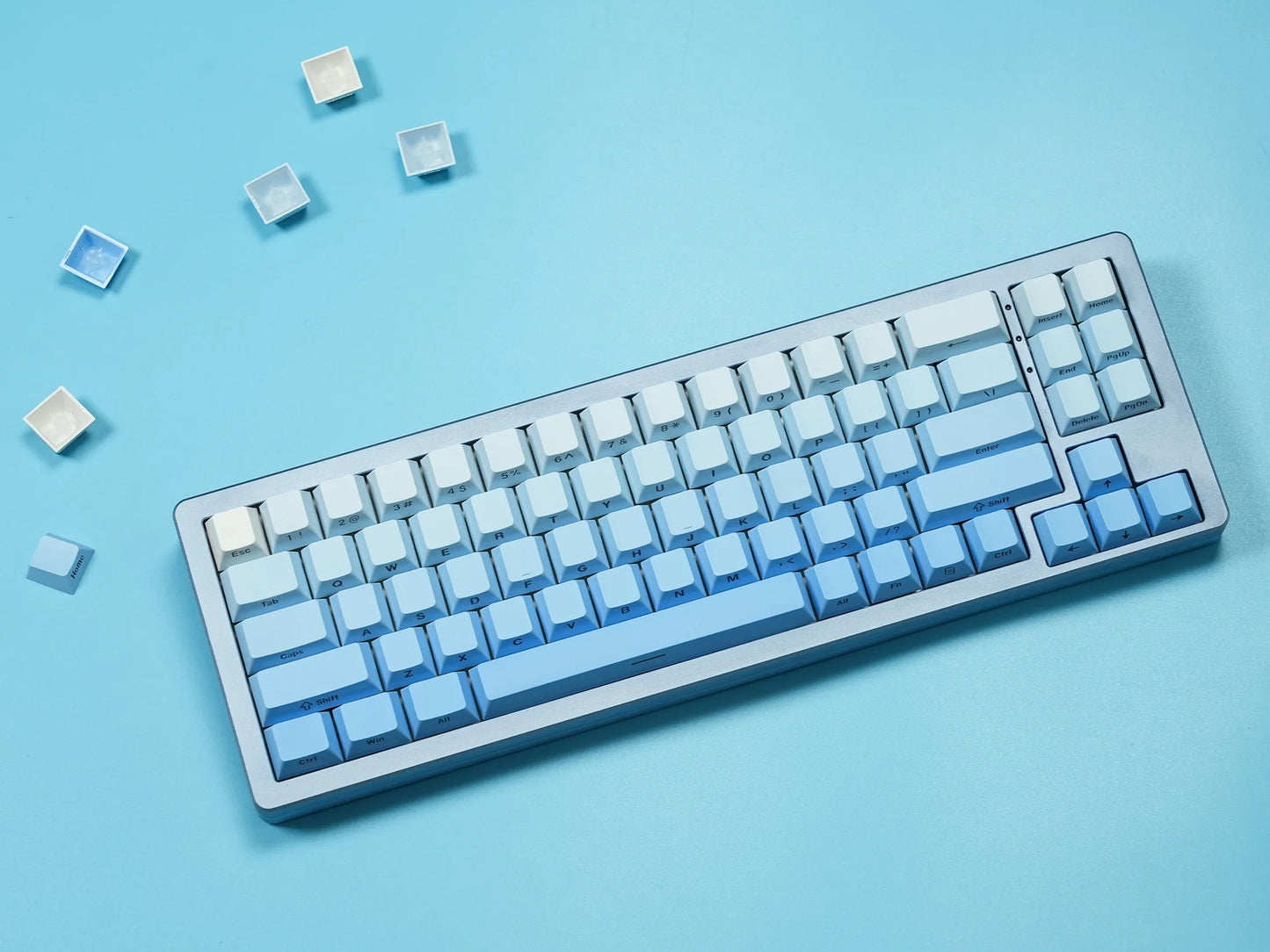 Blue Gradient Side Backlit Cherry Pbt Keycaps