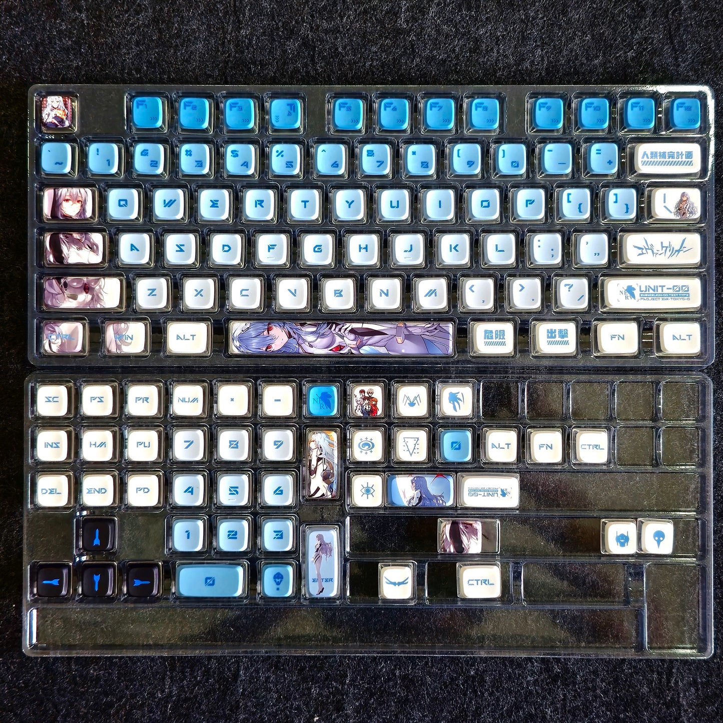 Ayanami High Quality PBT PC OEM Bottom Backlit Pudding Keycaps