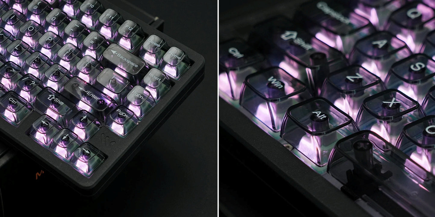 Black Iceberg MDA Profile Transparent PC Keycap