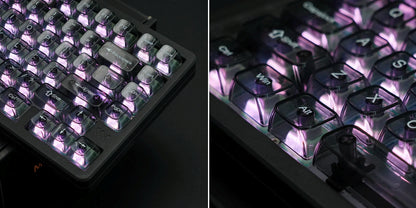 Black Iceberg MDA Profile Transparent PC Keycap
