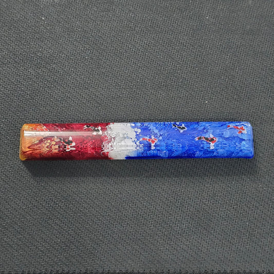 (CLEARANCE ) Koi Fish Resin Artisan Spacebar 6.25u Keycap