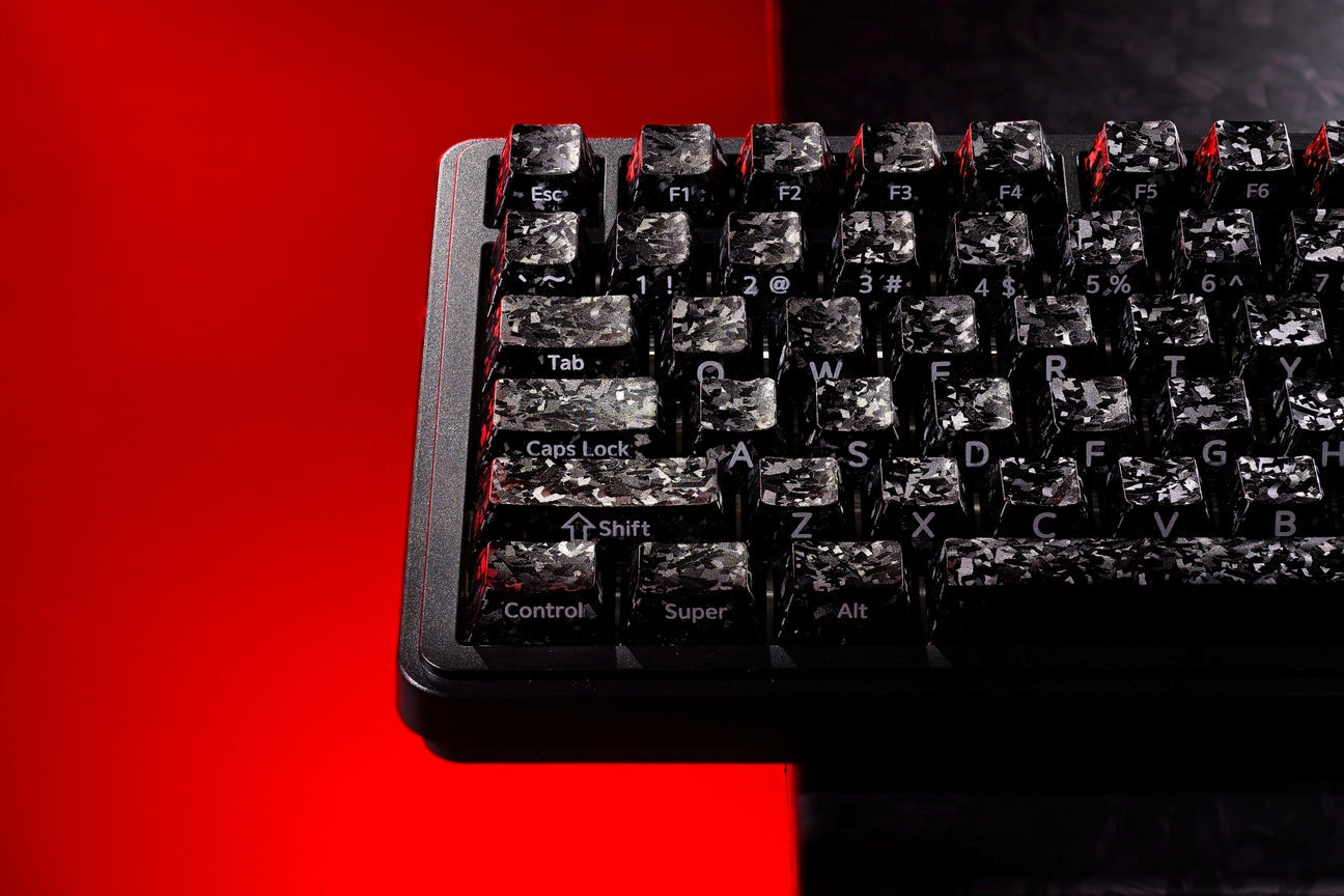 Womier Forged Carbon-Look Cherry Profile Keycaps