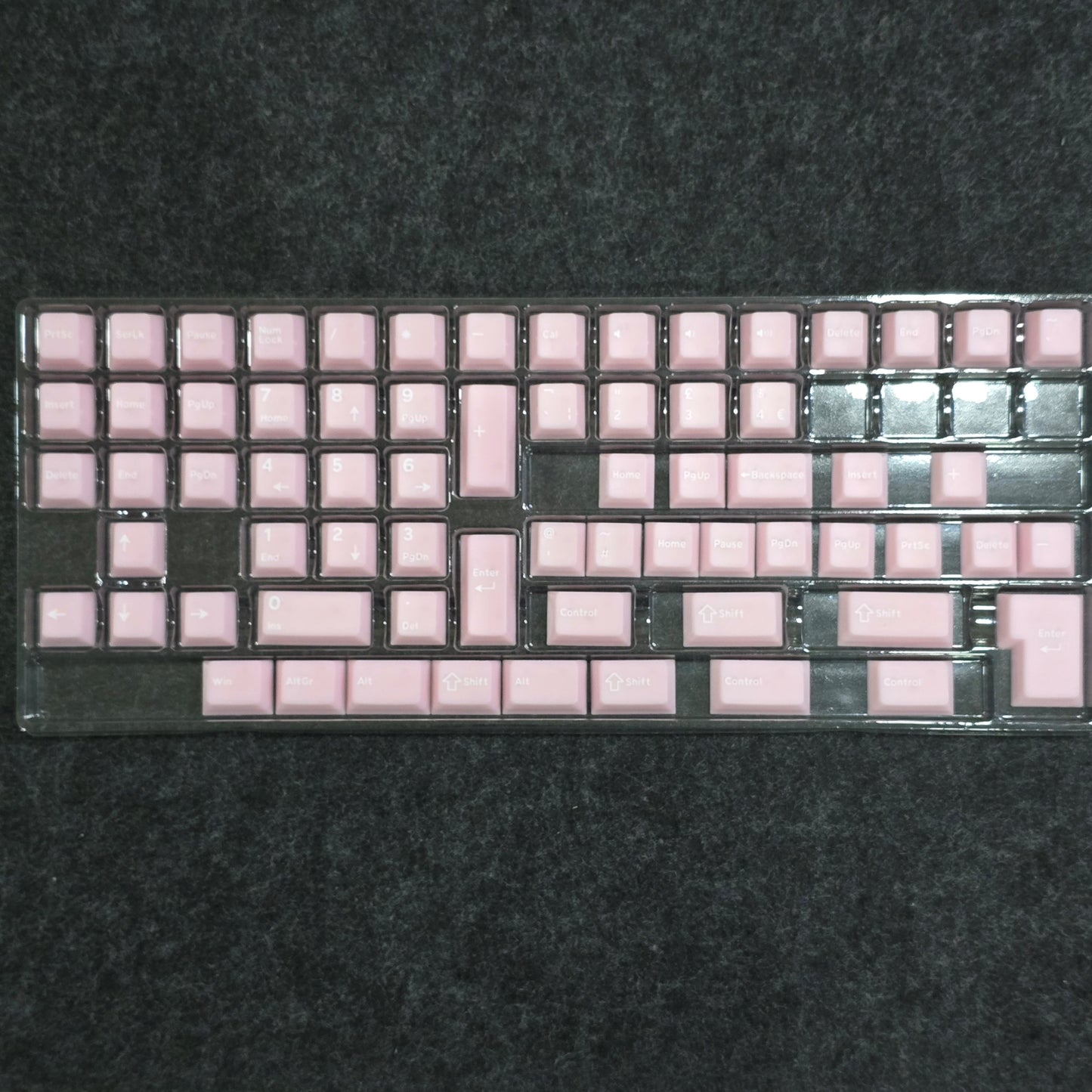 Pink White Marble Style PYGA Doubleshot Keycaps