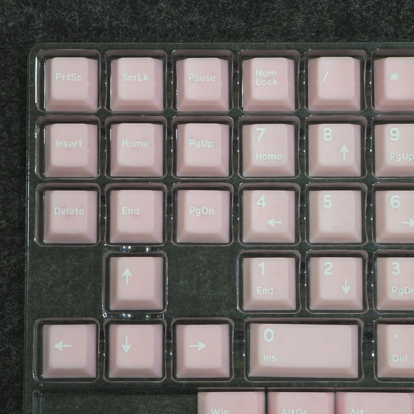 Pink White Marble Style PYGA Doubleshot Keycaps