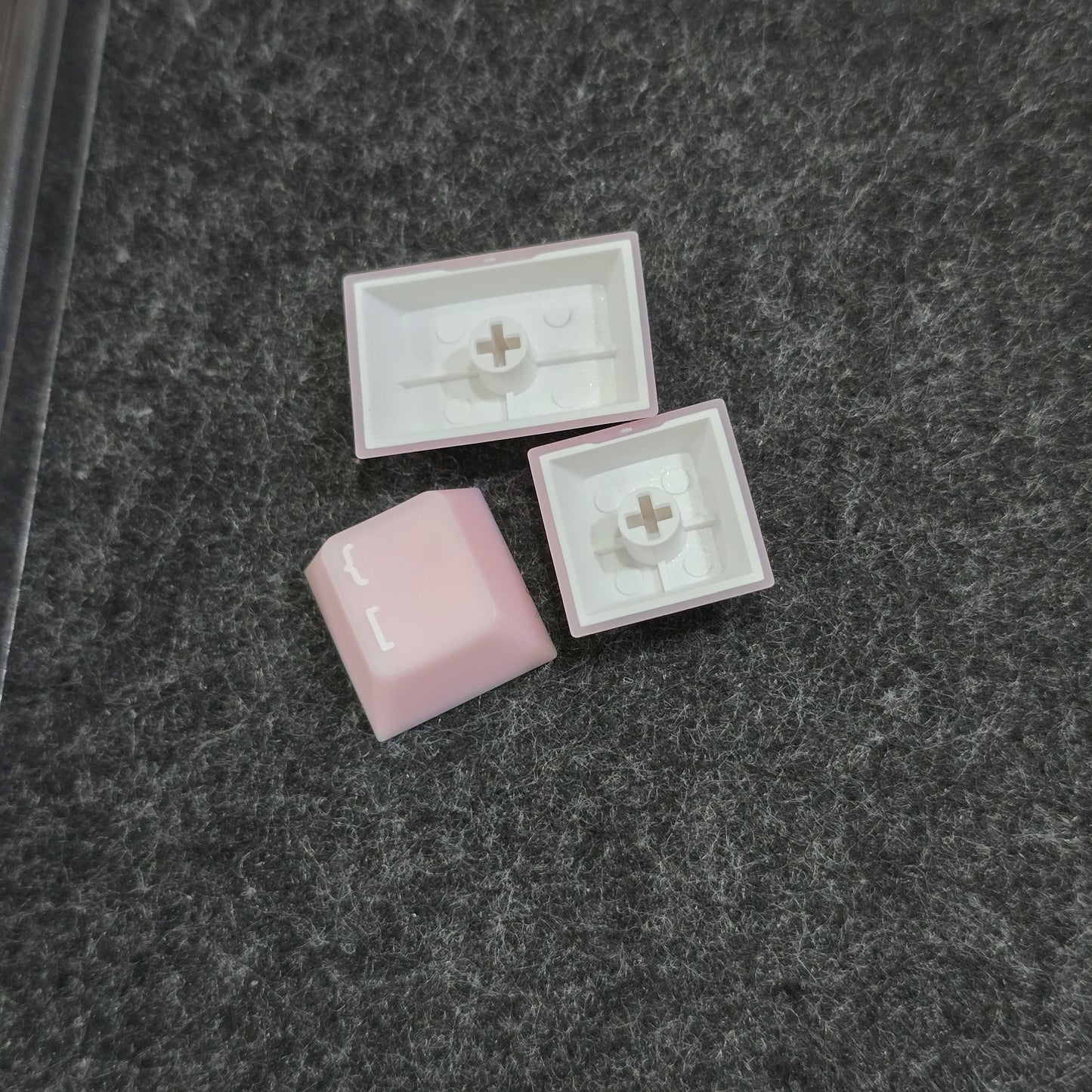 Pink White Marble Style PYGA Doubleshot Keycaps