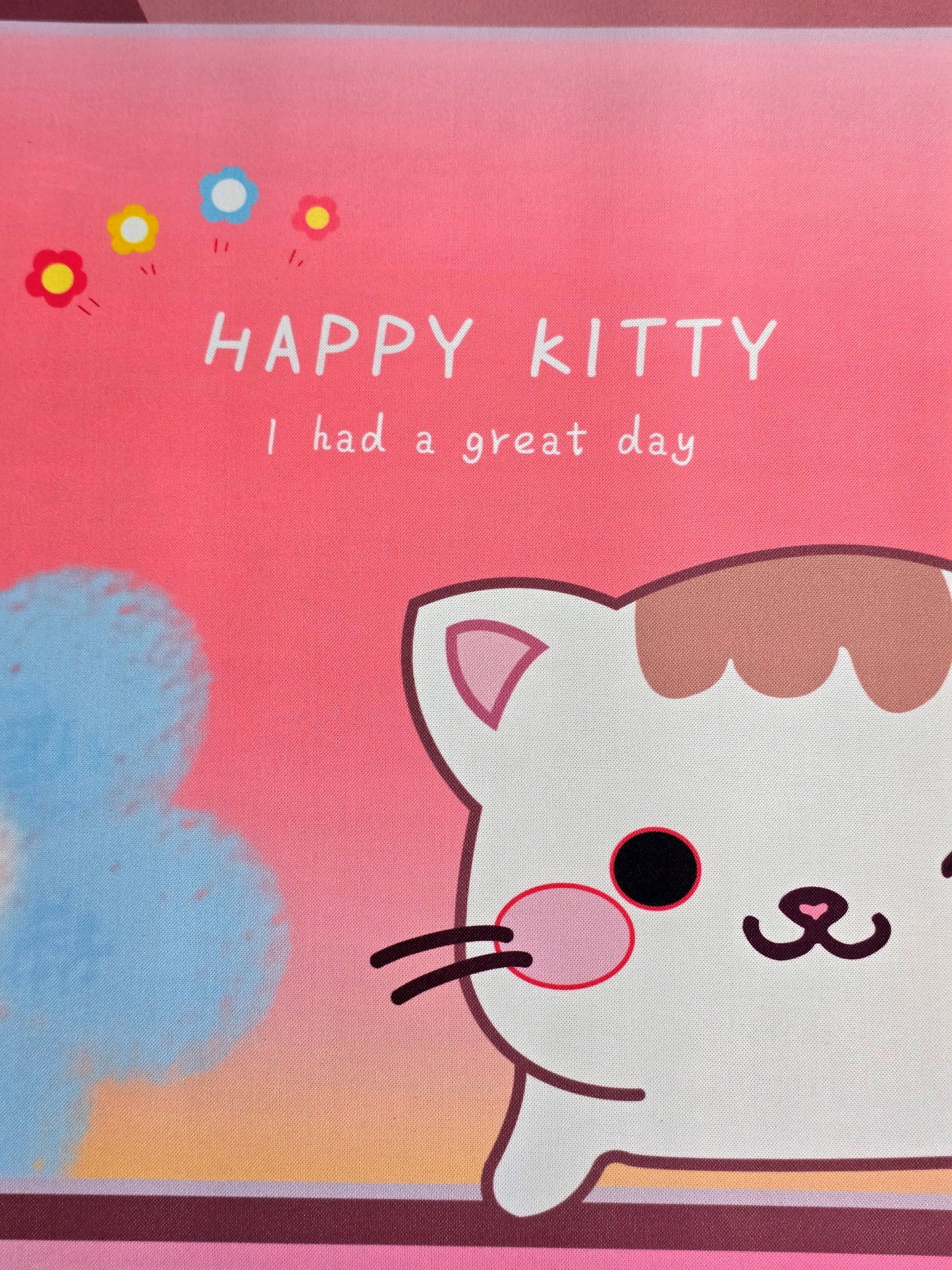 Cat Ear Shape Happy Kitty 800x400x4mm Deskmat