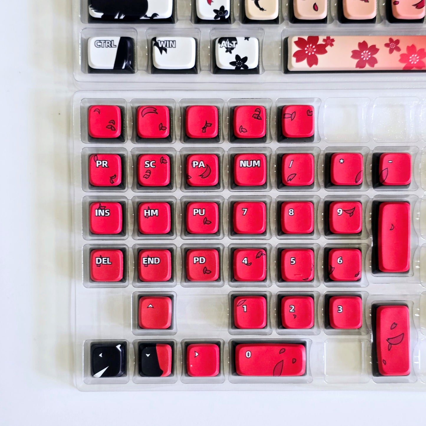 Sakura Girl Four Sided Light Transmitting Pudding Style Keycaps