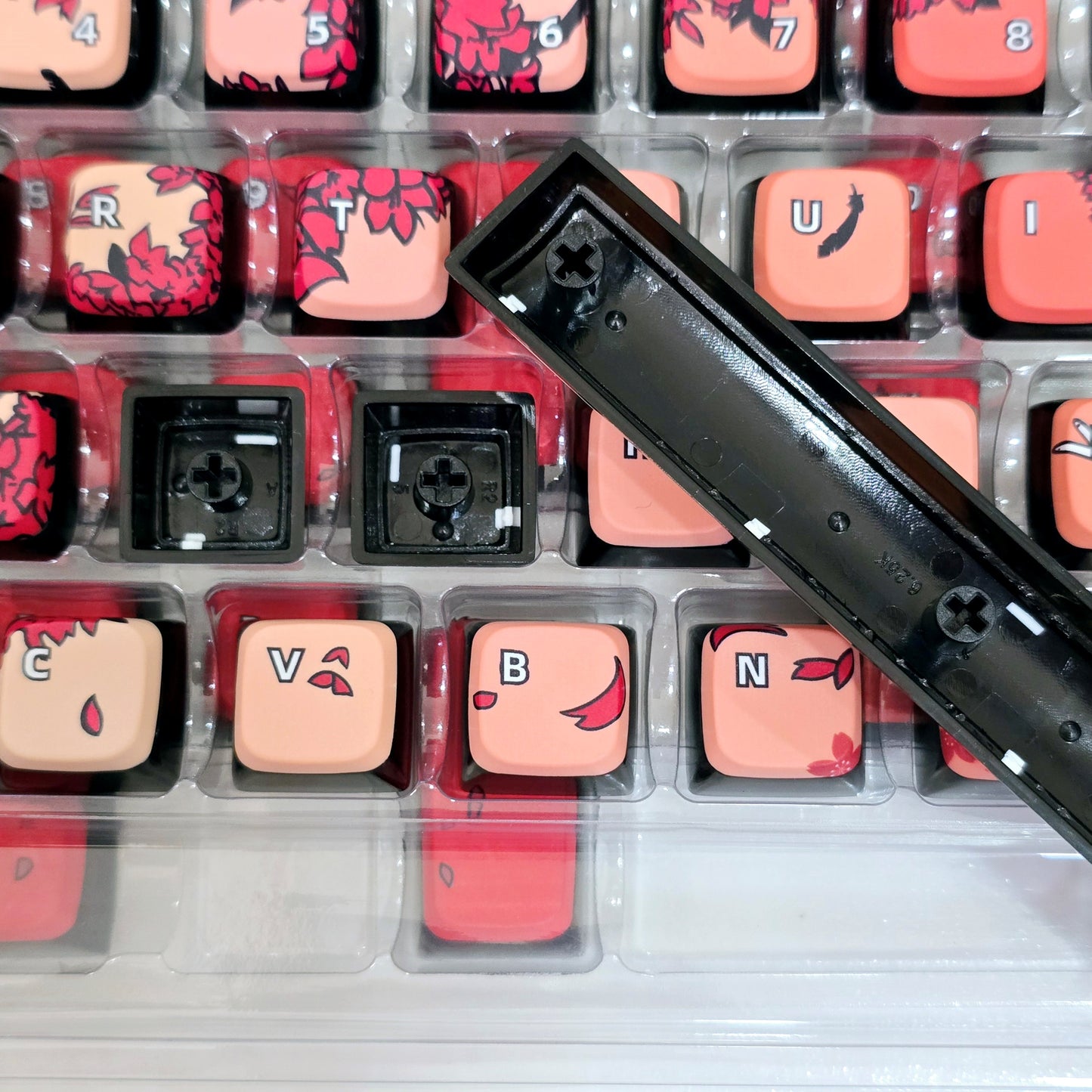 Sakura Girl Four Sided Light Transmitting Pudding Style Keycaps