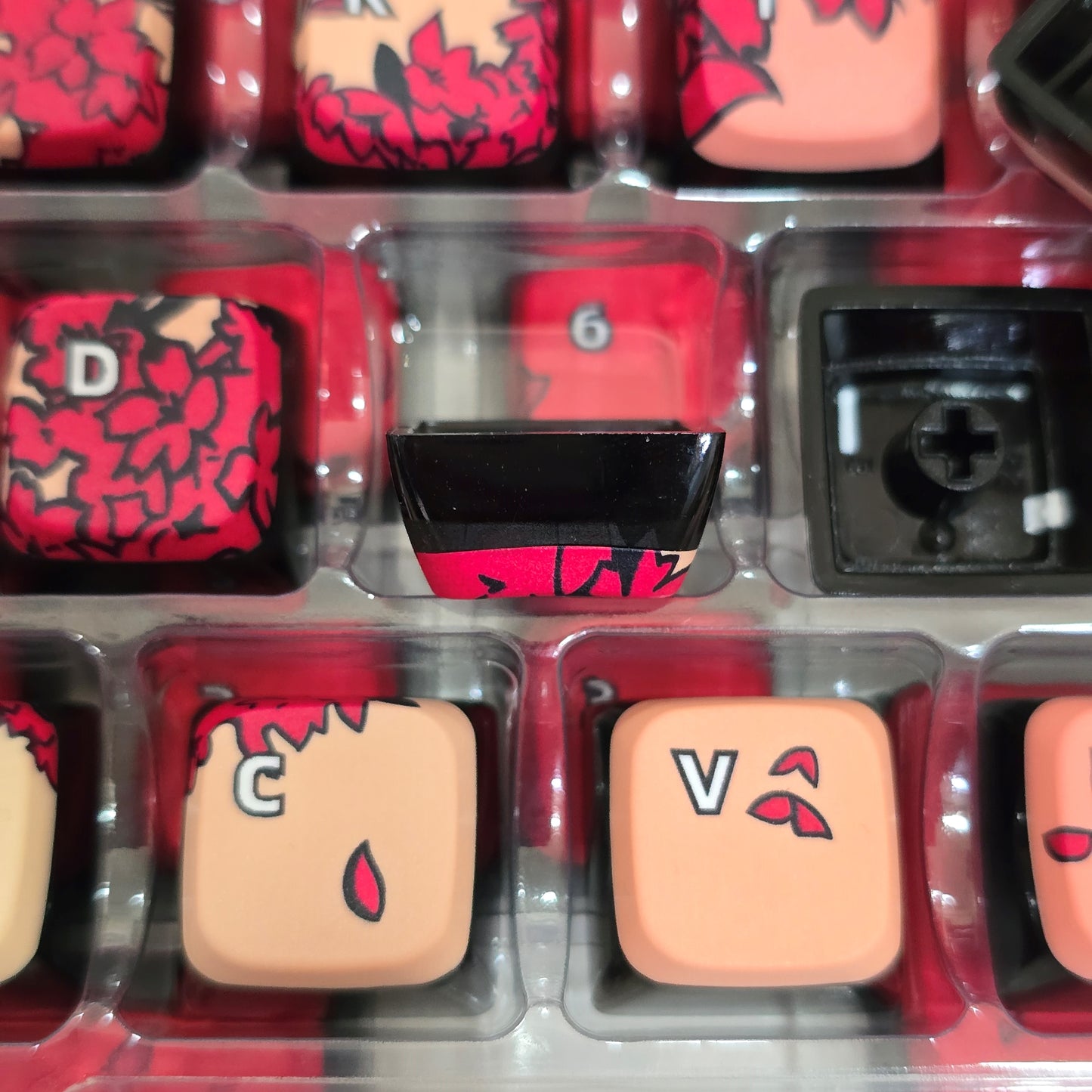 Sakura Girl Four Sided Light Transmitting Pudding Style Keycaps