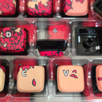 Sakura Girl Four Sided Light Transmitting Pudding Style Keycaps